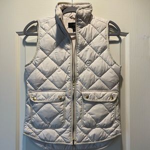 Jcrew cream puffer vest